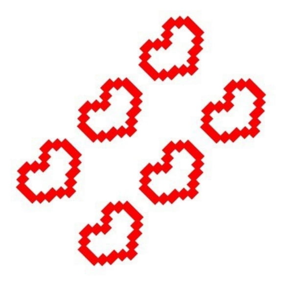 Heart Pixel Car Sticker Set, Waterproof Headlight Taillight Decorative Decals, Reflective Vinyl Love Heart Adhesive Stickers For Vehicle Laptop Window Decoration