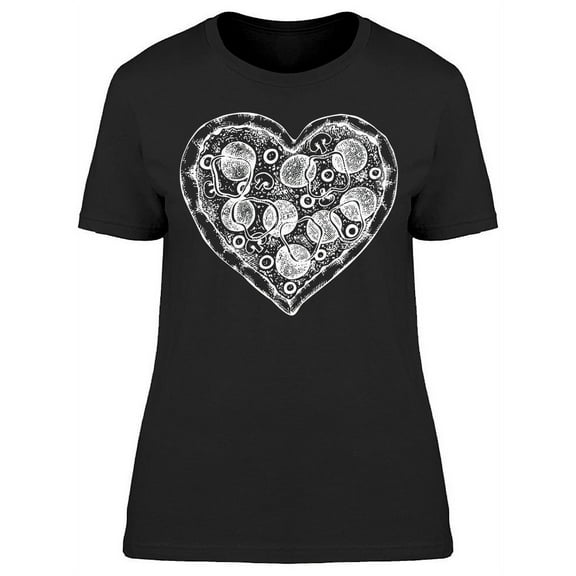 Heart Pizza T-Shirt Women -Image by Shutterstock, Female Medium