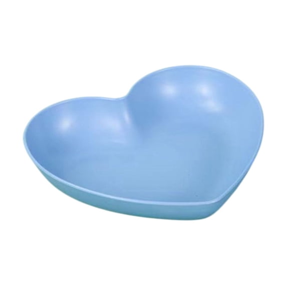Heart Plastic Plates 5.91x5.51in Reusable Dinner Bowl for Kitchen Camping Feature: