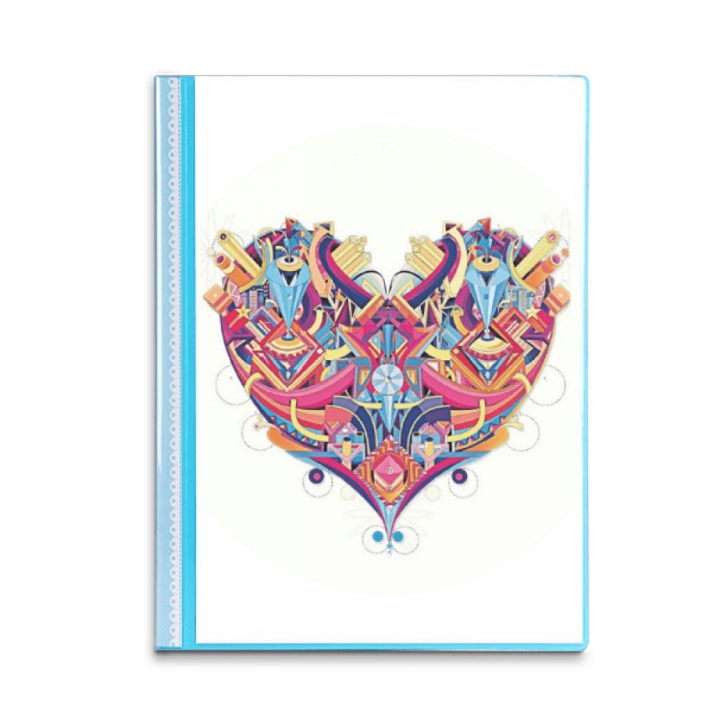 Drawing Pattern Protector Heart Playing Cards Geometric Pattern Book Sheet Protectors Portfolio ...