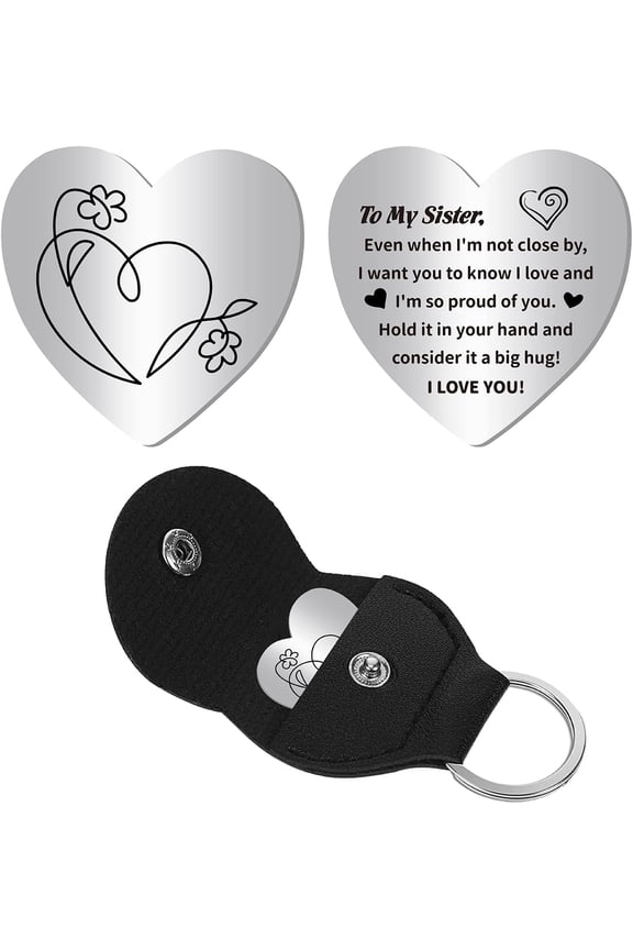 Heart Pocket Hug Token Labyrinth Long Distance Relationship Keepsake Keychain for DIY Heart