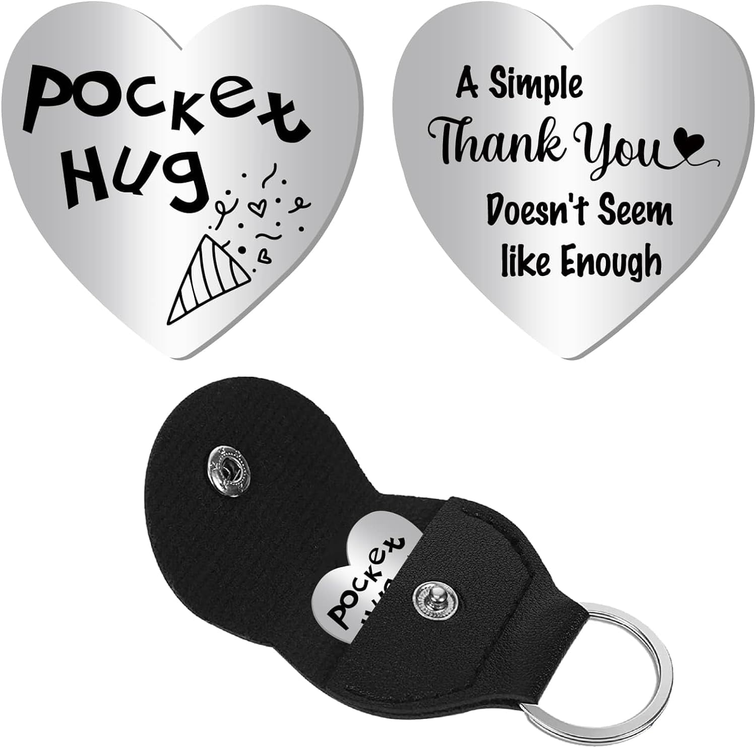 Heart Pocket Hug Token Long Distance Relationship Keepsake Engraved ...