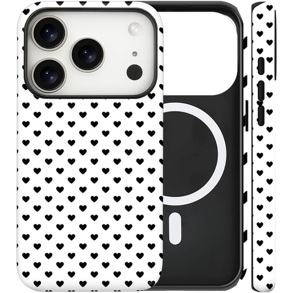 Heart Polka Dot Phone Case Compatible with iPhone 18 Pro Max/17 Pro Max ...