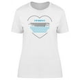 thumbnail image 1 of Heart Pool Swimming Graphic T-Shirt Women -Image by Shutterstock, Female XX-Large, 1 of 2