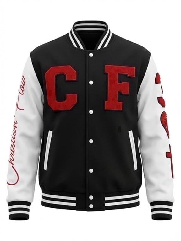 Heart Posture Varsity Jacket Genesis Collection by Christian Flow