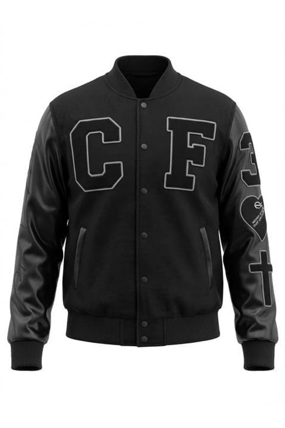 Heart Posture Varsity Jacket Genesis Collection by Christian Flow