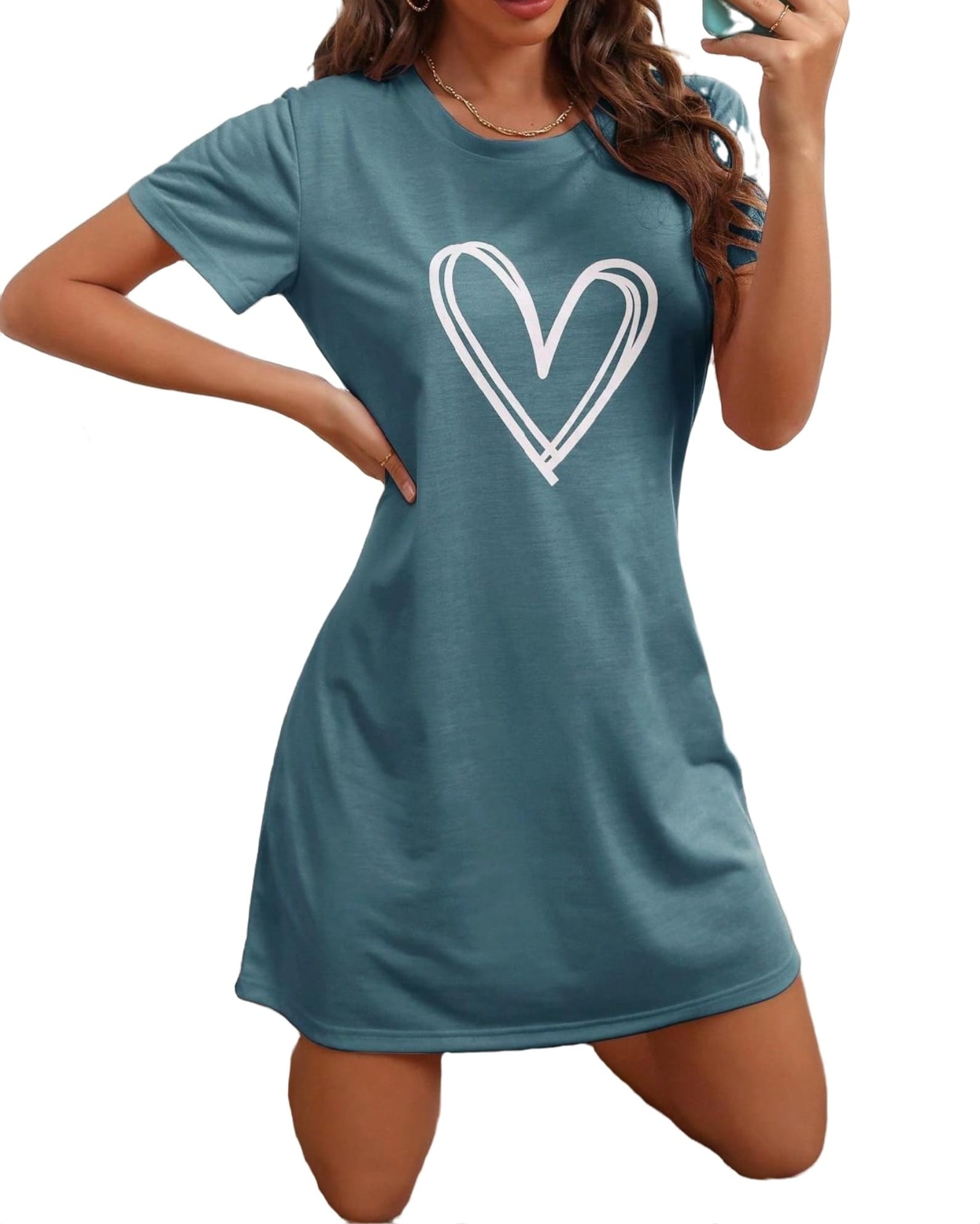 TRINE SHORT SLEEVE - Dusty Blue main image 0