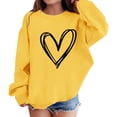 thumbnail image 1 of Heart Print Sweatshirt for Girls Cute Oversized Long Sleeve Sweaters Preppy Crewneck Tween Girls Trendy Clothes, 1 of 7