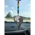 thumbnail image 1 of Heart Projects Rainbow Memorial Car Charn with I'll Look for You in Rainbows Message Charm, Angel Wing & Family Member Charm, Rainbow Colored Beads, Sympathy Gift, 1 of 3