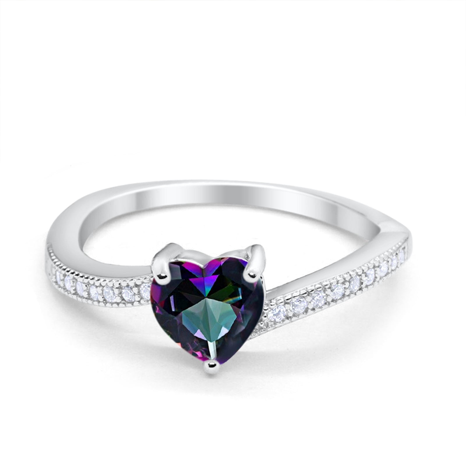 Monkton 925 Sterling Silver Cubic Zirconia Two-in-One Bridal Rings Sets 1.5CT Round Cut Halo
