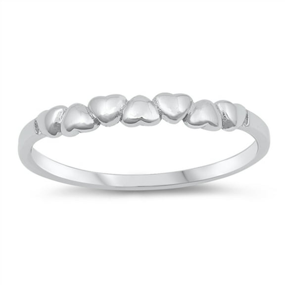 Heart Purity Promise Stackable Ring .925 Sterling Silver Band Jewelry Female Male Unisex Size 6