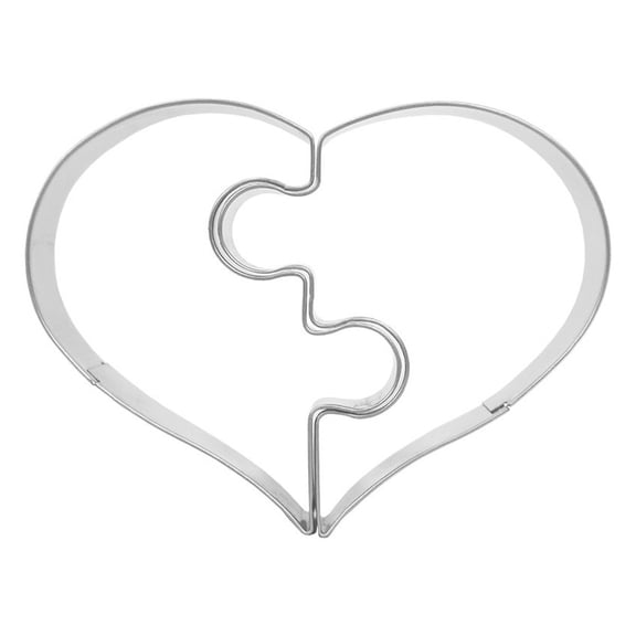 Heart Puzzle Cookie Cutters for DIY Baking Make Special Surprise for Your Love