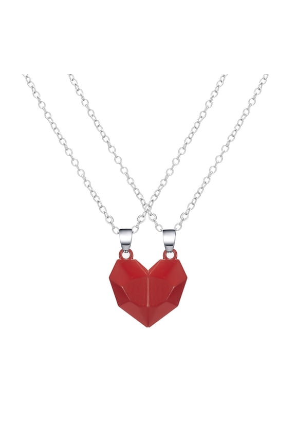 Heart Puzzle Matching Necklaces for Couples Boyfriend Girlfriend Women Men Yinyang Couples Necklace Pendant Engraved Stainless Steel Yinyang Pendant Jewelry Gift Set