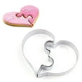 thumbnail image 1 of Heart Puzzle Shaped Cookie Biscuit Cutter Heart Tiny Baking Stainless Steel Metal Molds, 1 of 7