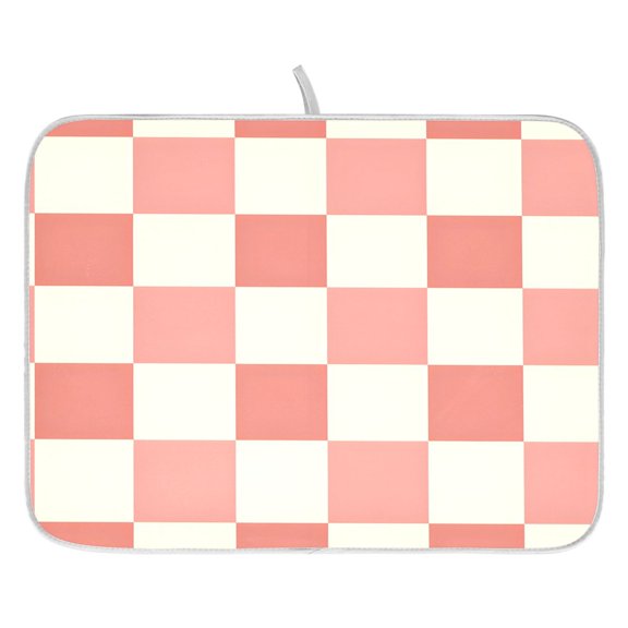 Heart Raspberry Flower Drying Dish Mat Quick Drying Absorbent Soft Durable for Kitchen 16" x 18"