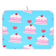 thumbnail image 1 of Heart Raspberry Flower Drying Dish Mat Quick Drying Absorbent Soft Durable for Kitchen 16" x 18", 1 of 10