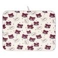 thumbnail image 1 of Heart Raspberry Flower Drying Dish Mat Quick Drying Absorbent Soft Durable for Kitchen 16" x 18", 1 of 10