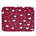 thumbnail image 1 of Heart Raspberry Flower Drying Dish Mat Quick Drying Absorbent Soft Durable for Kitchen 16" x 18", 1 of 10