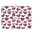 thumbnail image 1 of Heart Raspberry Flower Drying Dish Mat Quick Drying Absorbent Soft Durable for Kitchen 16" x 18", 1 of 10