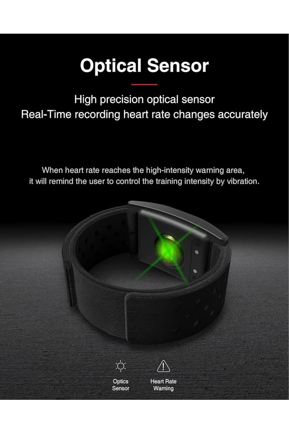 Heart Rate Monitor Armband with Bluetooth 5.0 and ANT+ for Polar Beat, , SportsTracker, Zwift, + Run Club, X-Fitness, etc.
