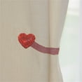 thumbnail image 1 of Heart Red White 2 Piece Crystal Magnetic Window Curtain Drapery Tie Back Clips - Hardware/Mount, 1 of 2
