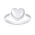 thumbnail image 1 of Heart Rhinestone Inlay Tiny Cremation Urn Ring Jewelry Stainless Steel Memorial Keepsake Ring Ashes Holder Waterproof Ash Ring Container with Free Funnel Kit and Velvet Jewelry Box - Size 8, 1 of 7
