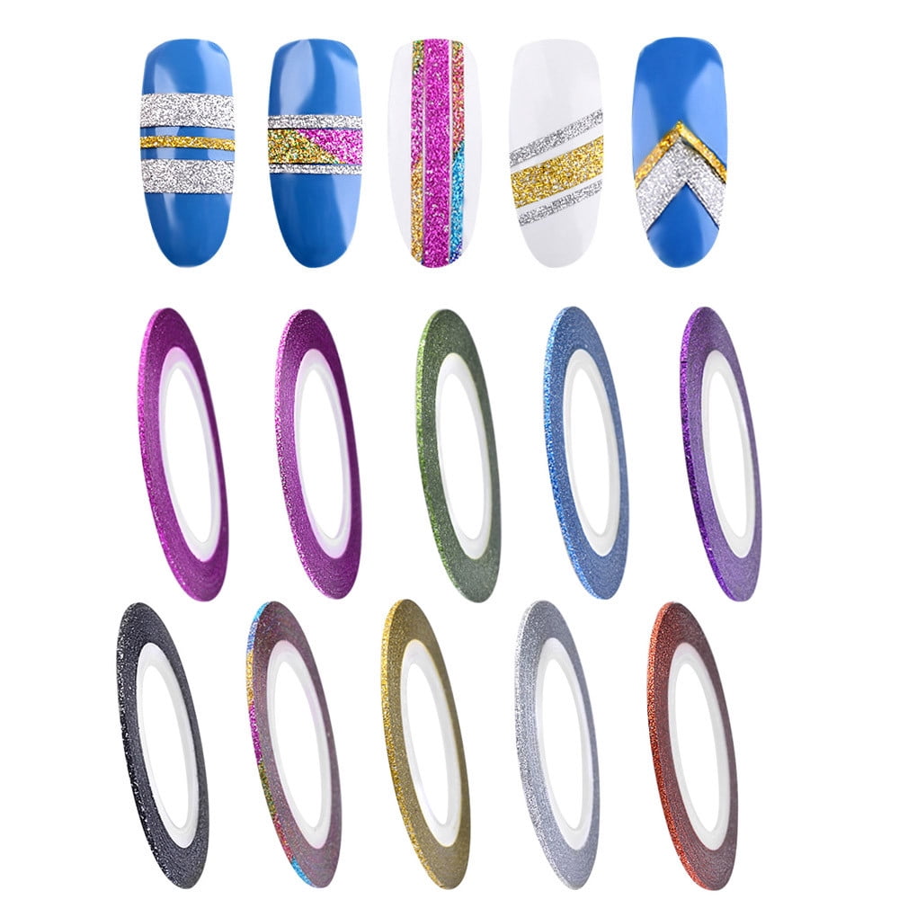 Heart Rhinestones for Nails Nail Stuff French Tip Sponge Nails Rhinestones Easter Nail Stickers Nail Napkins for Acrylic Glitter Nail Strips Polish French Nail Tips Short Nail Guards for Polish