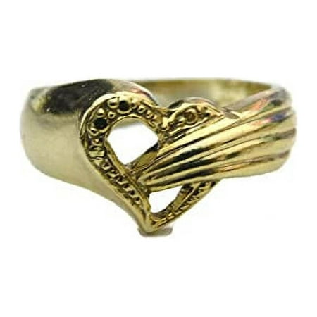 Heart Ring 14k Solid Yellow Gold!!