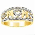 thumbnail image 1 of Heart Ring Gold Plated Alloy Geometric Design Women Ring Gift For Mom Girlfriend European American Style Elegant, 1 of 7