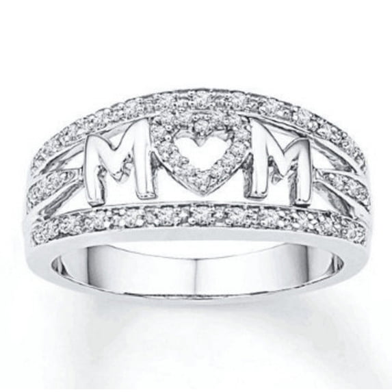 Heart Ring Gold Plated Alloy Geometric Design Women Ring Gift For Mom Girlfriend European American Style Elegant