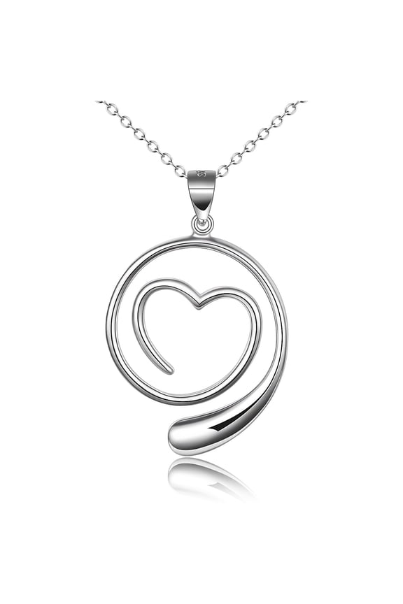 Heart Ring Holder Necklace Sterling Silver Ring Keeper Jewelry Gift for Women