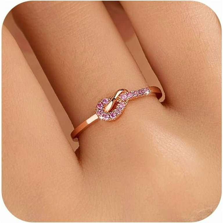 Heart Rings for Women Mother Daughter Friendship Knot Ring Promise