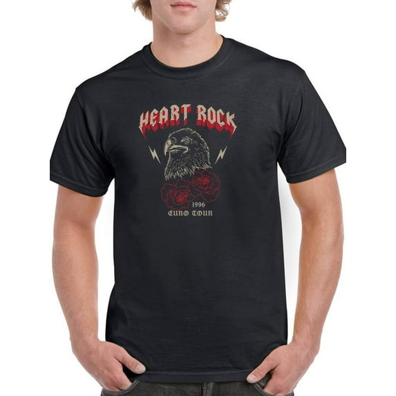Heart Rock Euro Tour 96 T-Shirt Men -Image by Shutterstock, Male 4X-Large