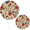 thumbnail image 1 of Heart Rose Round Woven Potholders Set Trivets for Hot Dishe Heat Resistant Non-Slip Trivets for Cooking and Baking Kitchen Home Decor, 1 of 7