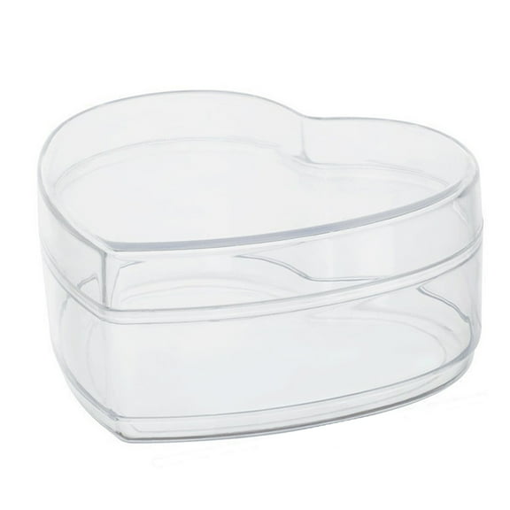 Heart/Round Acrylic Container,Clear Acrylic Box Organizers with Lid Heart/Round Storage Boxes for Candy,Pills,Nails,Bead