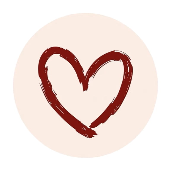Heart Round Placemat for Dining Table, Rubber Table Mats for Valentine's Day Decoration Placemat Home
