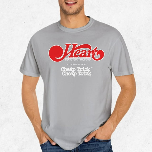Heart Royal Flush Tour 2024 T-Shirt With Cheap Trick - Rock & Roll Hall ...