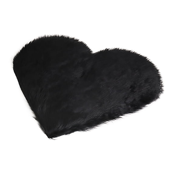 Heart Rug - Loetky Fluffy 20X15.7 Inch Faux Fur Heart Shaped Area Rug for Living Room Bedroom, Soft Large Faux Sheepskin Play Carpet for Girls and Pets, Plush Furry Decor Shaggy Feet Mat for Bedside