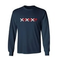 thumbnail image 1 of Heart Sarcastic Humor Novelty Men's Long Sleeve Shirts, 1 of 3