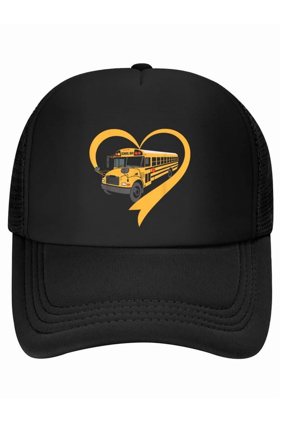 Heart School Bus Driver Baseball Cap