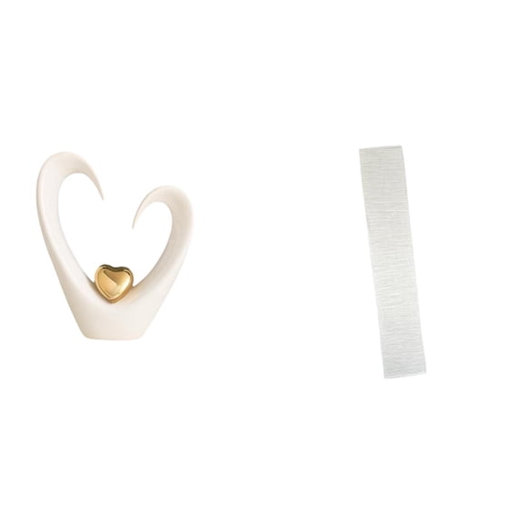 Heart Sculpture Minimalist Lampshade Floor Lamp Shade Ceramic Material for Bedroom Study Room Living Room Entrance Decor