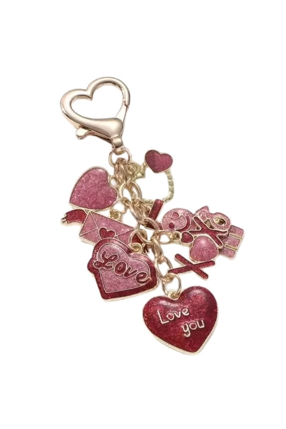 Heart Sequined Keychain With Butterfly Tassels For Fashionable Bag Charm Accessory Lightweight And Practical Bag Pendant