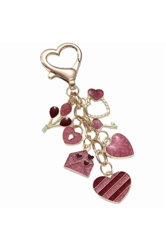 Heart Sequined Keychain With Butterfly Tassels For Fashionable Bag Charm Accessory Lightweight And Practical Bag Pendant
