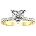 thumbnail image 1 of Heart Shape 2 Carat IGI Certified Lab Grown Diamond Ring | 14K Yellow Gold | Sara Tapered Eternity Lab Diamond Engagement Ring | FG-VS1-VS2 Quality Friendly Diamonds, 1 of 5