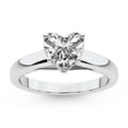 thumbnail image 1 of IGI Certified 3 Carat Heart Shape Lab Grown Diamond Engagement Ring | 14K White Gold | Allen Flat Band Solitaire Lab Diamond Ring | FG-VS3-VS2 Quality Friendly Diamonds, 1 of 6