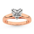 thumbnail image 1 of IGI Certified 4 Carat Heart Shape Lab Grown Diamond Engagement Ring | 14K Rose Gold | Allen Flat Band Solitaire Lab Diamond Ring | FG-VS1-VS2 Quality Friendly Diamonds, 1 of 6
