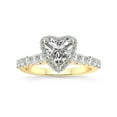 thumbnail image 1 of Heart Shape 5 Carat IGI Certified Lab Grown Diamond Ring | 14K Yellow Gold | Vionna Round Halo Lab Diamond Engagement Ring | FG-VS1-VS2 Quality Friendly Diamonds, 1 of 5