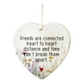 thumbnail image 1 of Heart Shape Acrylic Friendship Ornament, Inspirational Quote Keepsake Decor, Car Rearview Mirror Charm, Christmas Tree Hanging Accent, Gift for Beloved Friend, 1 of 5