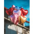thumbnail image 1 of Heart Shape Balloons Canvas Print, Suitable for Living Room Bedroom Wedding Party Valentine's Day Anniversary Decor, 1 of 8