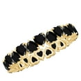 thumbnail image 1 of Rosec Jewels Heart Shape Black Spinel Full Eternity Ring - AAA Quality - August Birthstone, 18K Yellow Gold, US 10.50, 1 of 9
